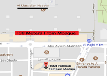Pullman ZamZam Distance from Masjid Nabawi